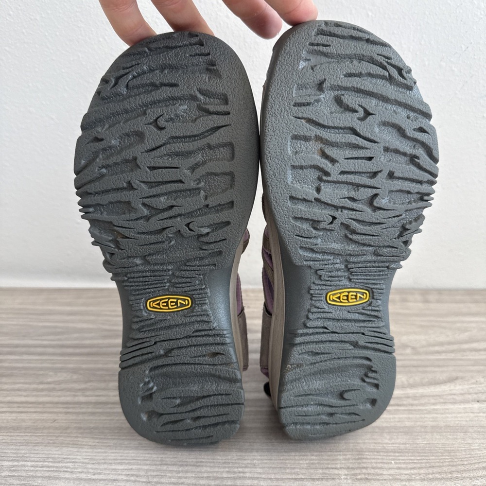 KEEN Whisper Womens  Size 9 Tan Gray Purple Bungee Sport Outdoor Shoes Sandals - Picture 10 of 11